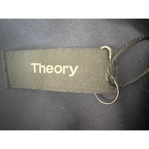 Theory Mens Medium Long Sleeve Button-Up Shirt Navy Blue - Picture 4 of 15